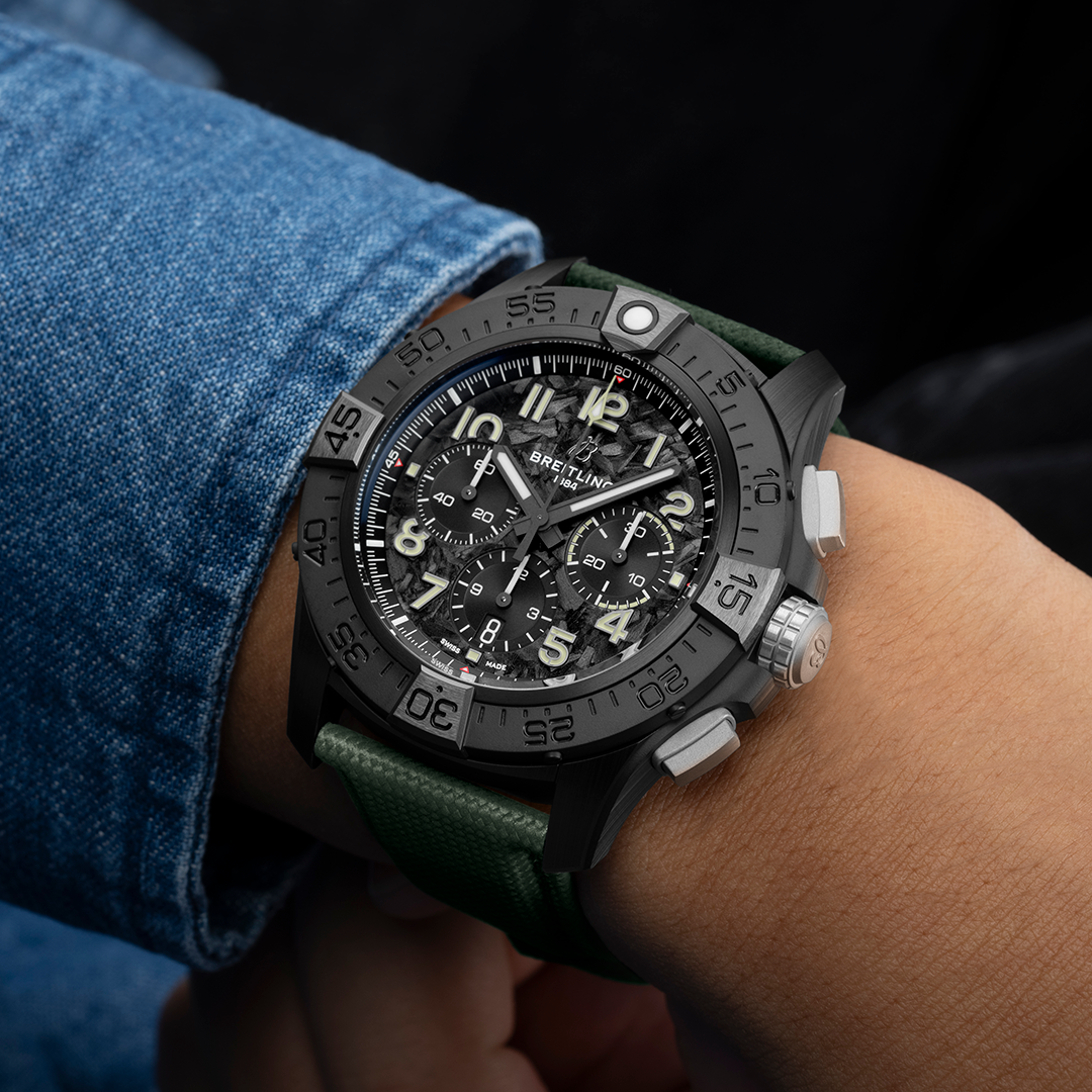 Breitling Super Avenger B01 46 Night Mission SB0148101B1X1 on wrist