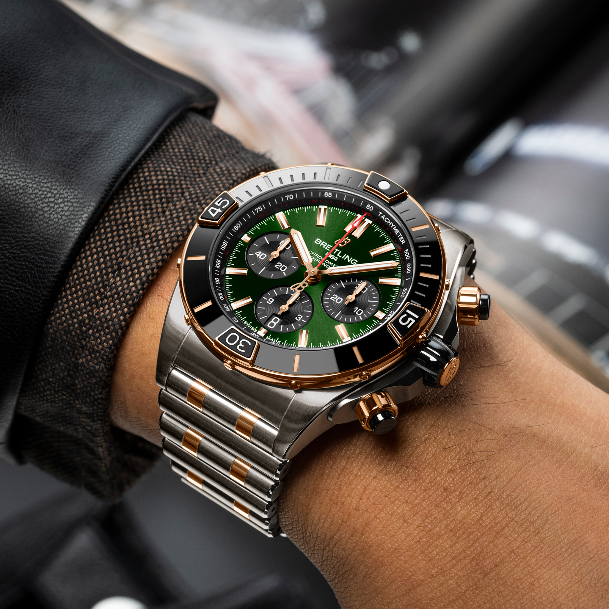 Breitling Super Chronomat B01 44 UB0136251L1U1 on wrist